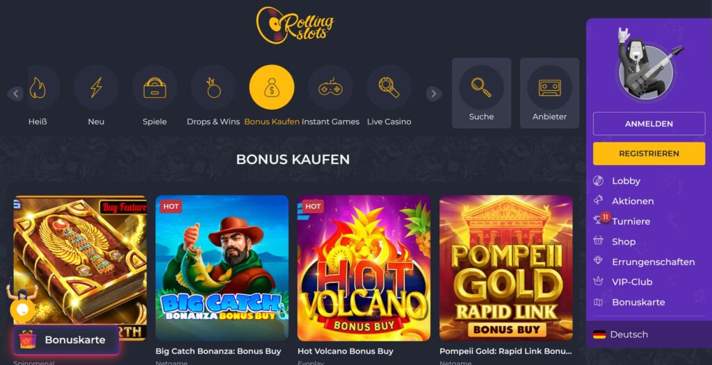 rolling slots casino bonusbuy